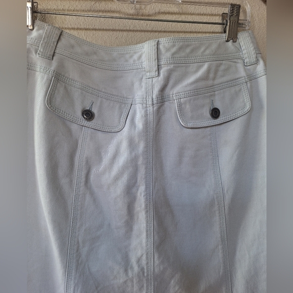 Talbots Womens Light Wash Knee-length Denim Skirt Pockets Size 6 - Picture 7 of 8